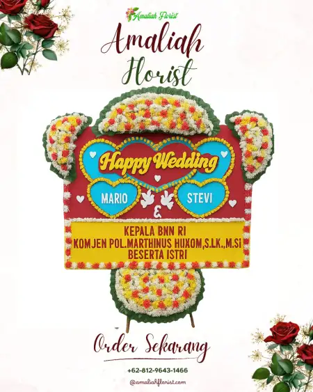 Papan Bunga Pernikahan Kalibuaya